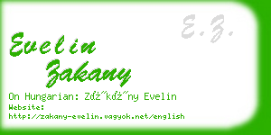 evelin zakany business card